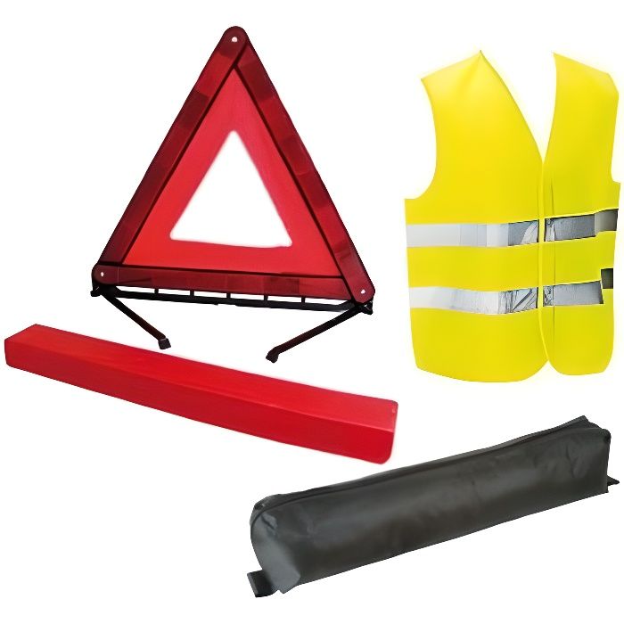 Gilet de securite kit de securite triangle de securite - Cdiscount