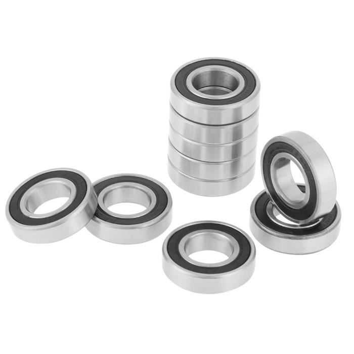 4 Roulements à Billes 6001 2RS - 12x28x8 Mm - À Rainure Profonde, Joints Caoutchouc - Neufs