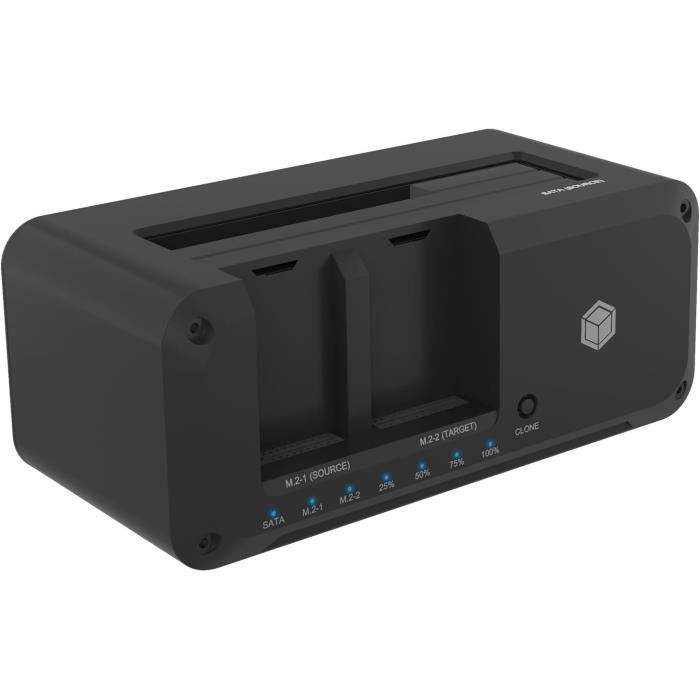 Station daccueil HDD/M.2 NVMe SSD - ICY BOX - IB-2924MSCL-C31 - USB 3.2 Gen 2 - Clonage facile - 10 Gbit/s