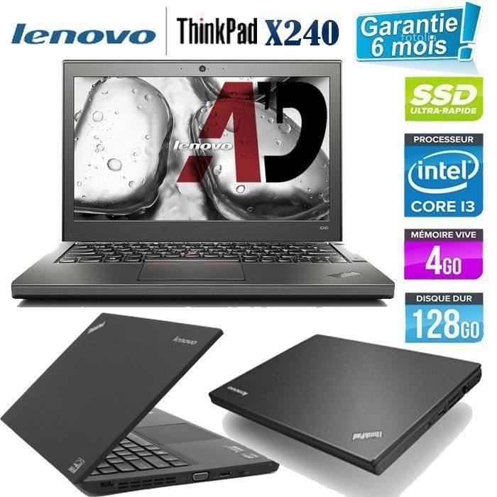 Lenovo X240 Core i3 1.9 GHz SSD 128 Go RAM 4 Go - Lenovo