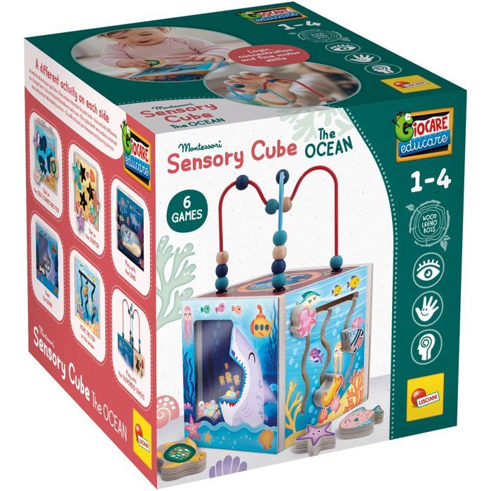 Jouer et Apprendre Cube Sensoriel Cube activités LISCIANI Univers marin