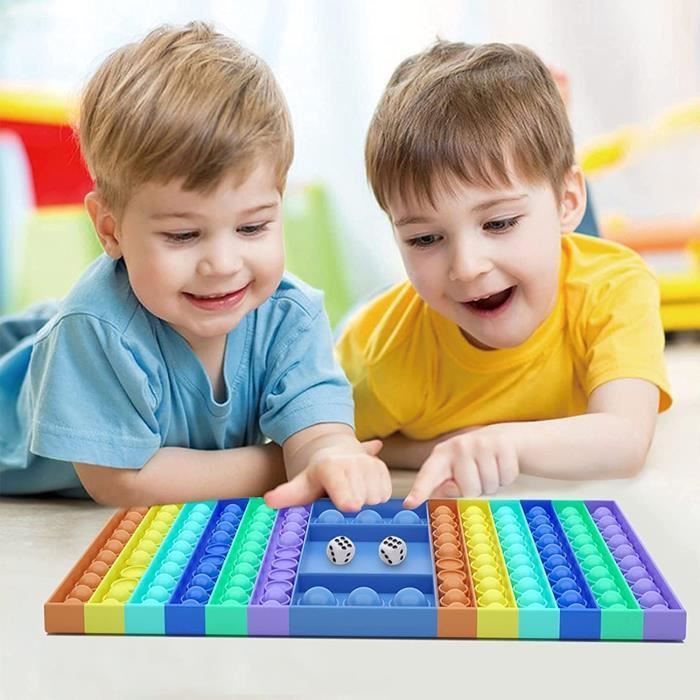 EKKONG Pop Bubble Fidget – Jouet Sensoriel En Silicone Pour Soulager Stress Et Anxiété, Enfants Et Adultes, 19x20,5 Cm !