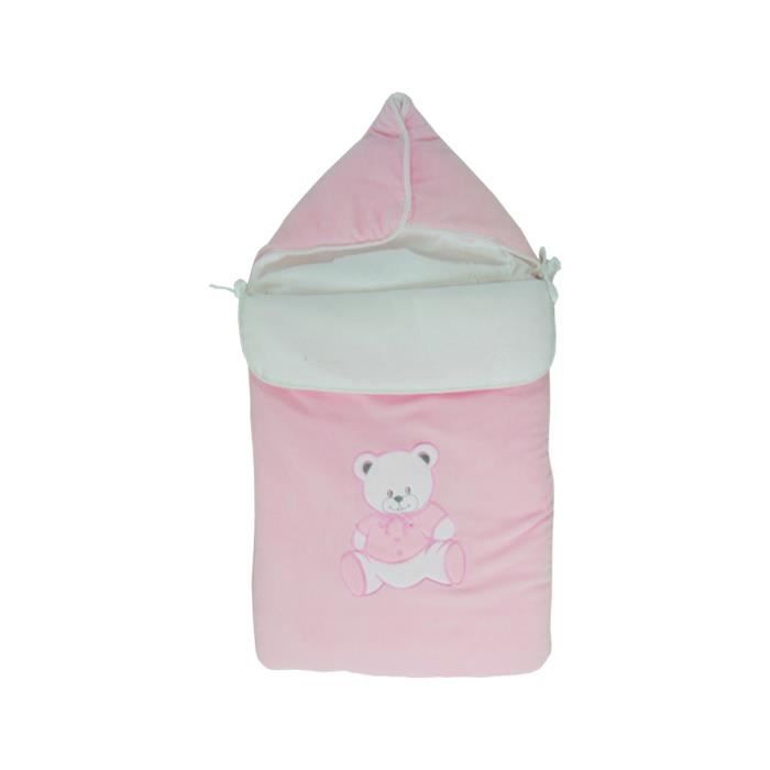 Nid d'ange pour bébé 0 à 6 Mois rose - Ours