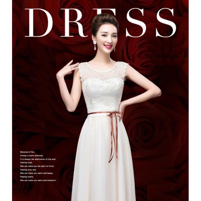 Robe Longue Femmes Pour Cérémonie Mariage Cocktail Soirée Champagne Wk605
