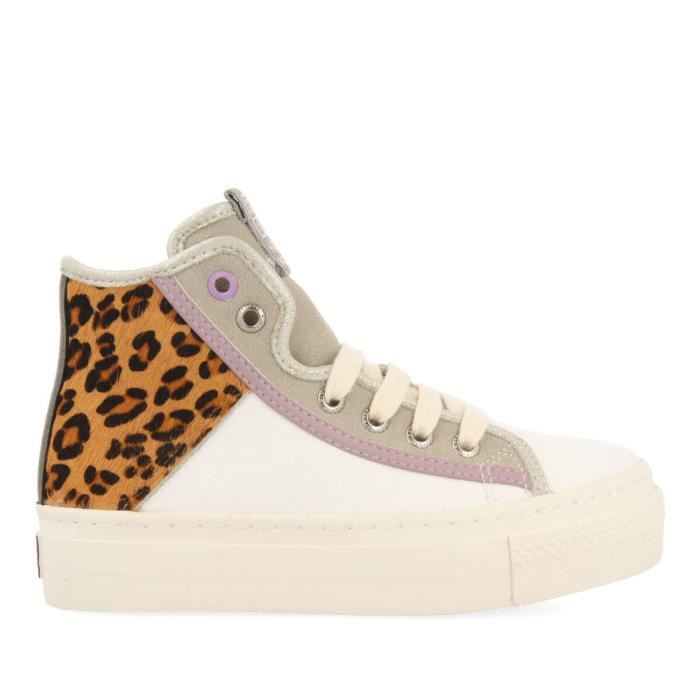 Gioseppo Baskets femme Gioseppo Glasnevin - GIOSEPPO - Montantes - Blanc - Animal print - Paillettes