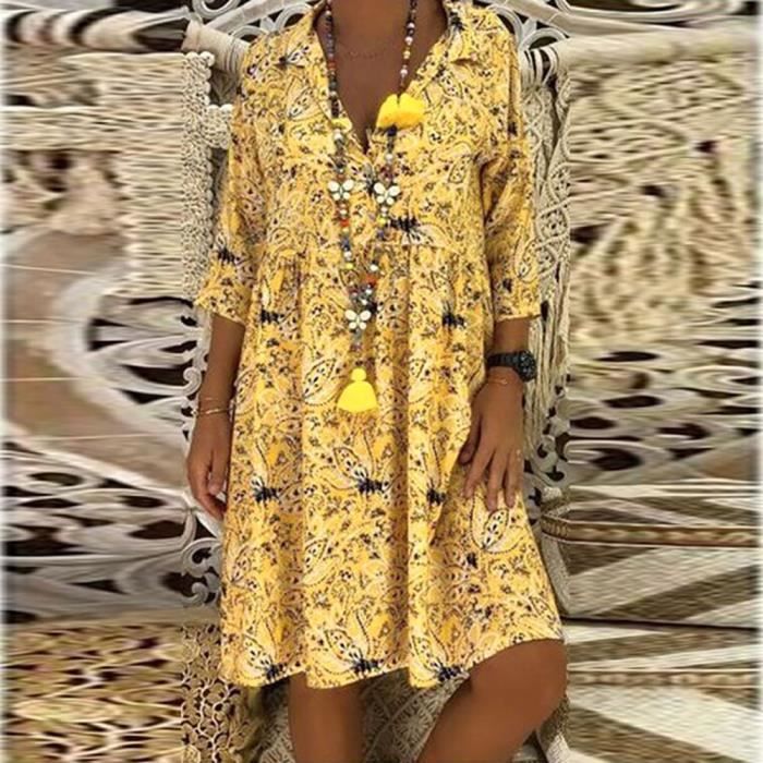 robe chemise boheme
