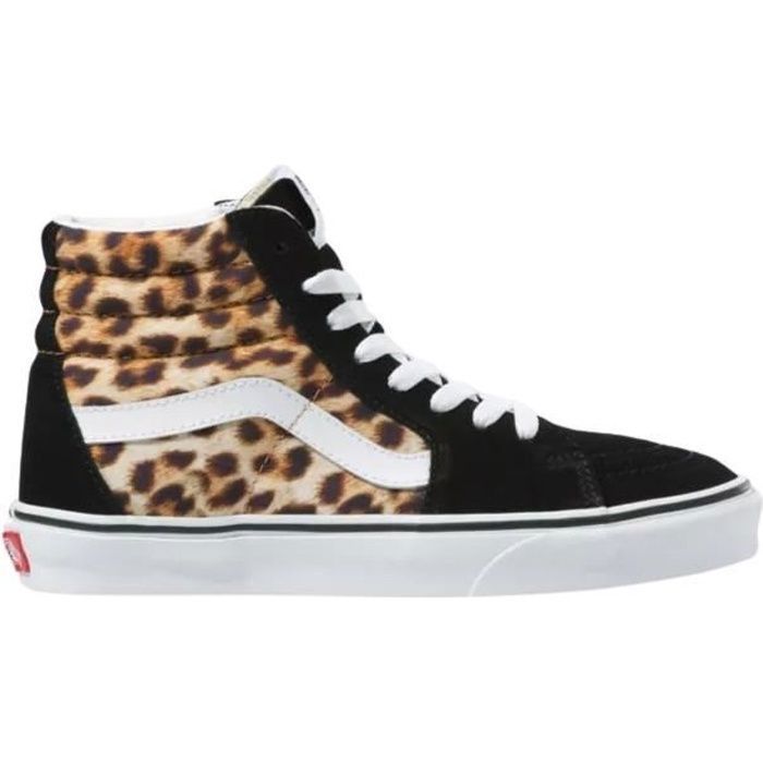 vans leopard print black