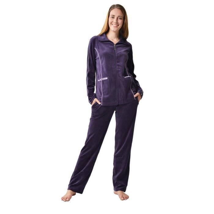 RAIKOU Surv tement Femme Ensemble Velours Sportswear Sweat Zipp