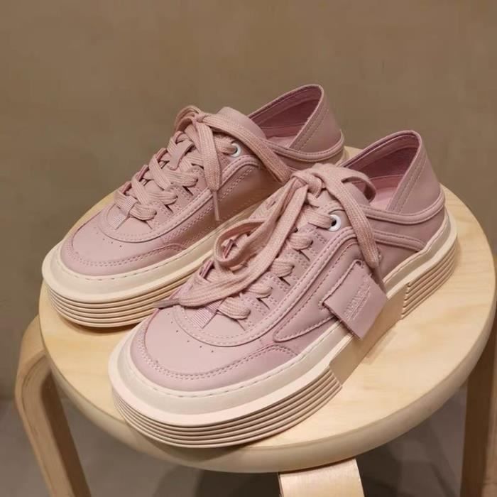 Basket simili cuir 2025 femme