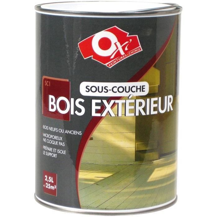 Peinture sous-couche bois extérieur - 2.5 L - Achat / Vente peinture -  vernis Ptr sous-couche bois 2.5L - Cdiscount