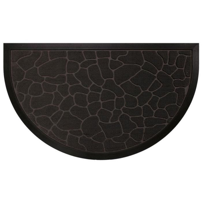 Tapis d'Entrée Demi-Lune Baroque Odelin 40x60cm Noir | Leroy Merlin