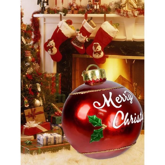 Boule de Noël Geante Gonflable Décoration Noel Exterieur en PVC