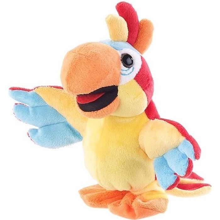 Peluche parlante 22 cm avec microphone intégré - Perroquet - PLAYTASTIC - Mixte - Intérieur - Piles - 3 ans