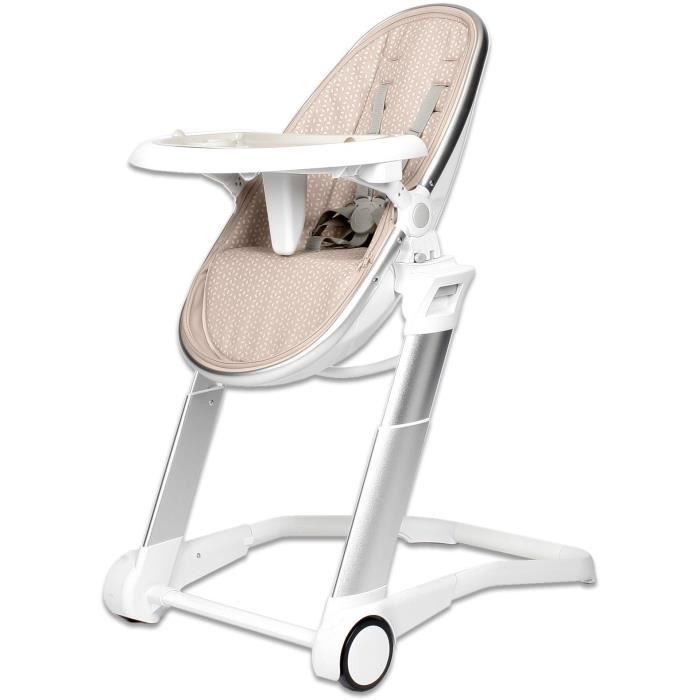 Chaise Haute Design Popsit Beige De Playxtrem Multifonction Moderne Demontable Rembourree Et Dehoussable Cdiscount Puericulture Eveil Bebe