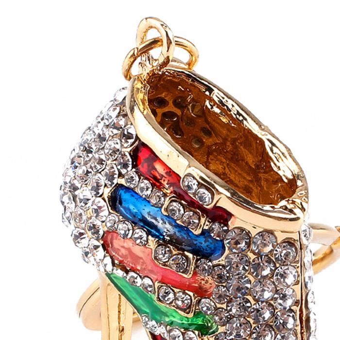 Porte-clés Strass Cristal Chaussure à Talons Hauts Lady Stiletto - Élégance Brillante