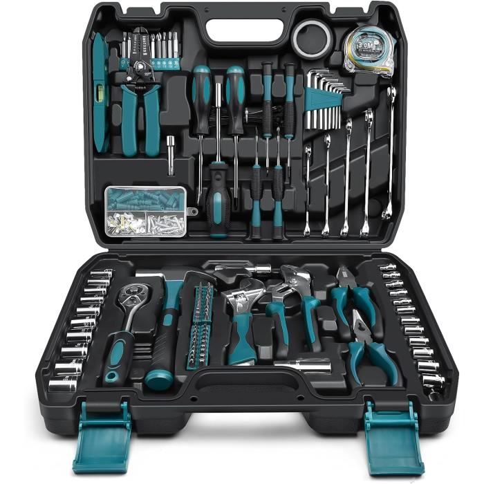 ENVENTOR Boîte à Outils, 158 Pièces Malette Outils Complete, Caisse à ENVENTOR Boîte à Outils, 158 Pièces Malette Outils Complete, Caisse à