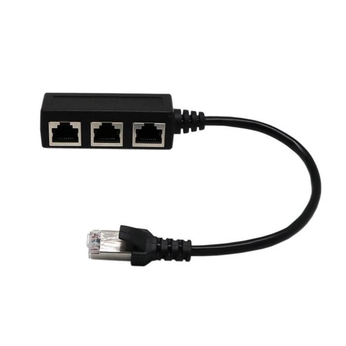 Adaptateur Separateur Rj45 Rj45 1 Male A 3 Femelle Adaptateur De Prise De Ports Interface Ethernet Cable 8p8c Fiche D Extension Prix Pas Cher Cdiscount