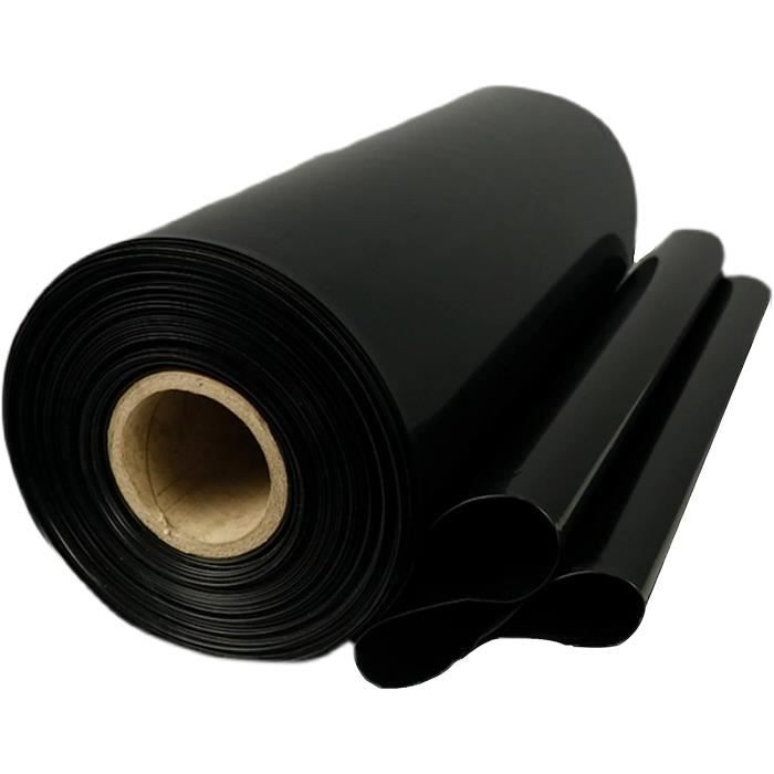 Bâche Pour Bassin Jardin - Liner HDPE 0.4mm Noir - 1x4 M - Étanche, Résistante UV - Pour Étang, Cascade