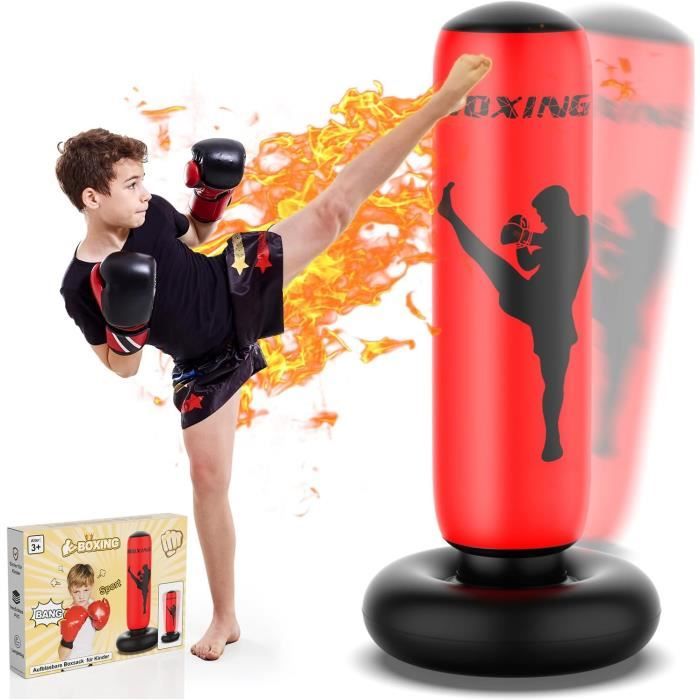 NZQXJXZ Sac De Frappe Gonflable 165 Cm – Enfants 3-14 Ans – Avec Gants, Base Remplissable Eau/sable