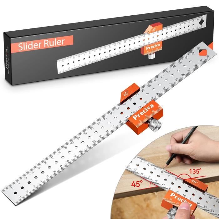 30cm Rapporteur Triangle Alliage d'Aluminium Équerre Charpentier