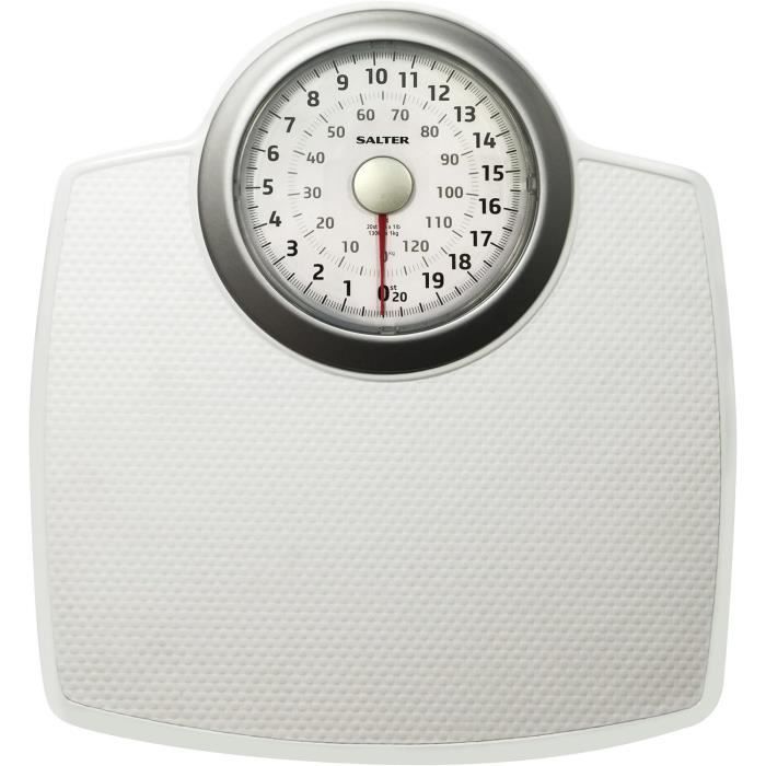 Kitipro - Pèse Personne Mécanique - Grand Cadran - Affichage Analogique - Capacité Max 136kg - Sans Pile - Noir - Electroménager