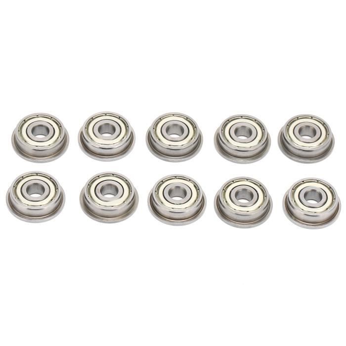 10 Pièces Roulements à Billes Miniatures 681ZZ - 1x3x1 Mm (intérieur X Extérieur X épaisseur) - Métal Argenté