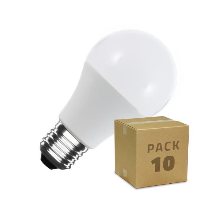 Pack Ampoules LED E27 A60 12W (10 Un) Blanc Neutre 4000k4500K