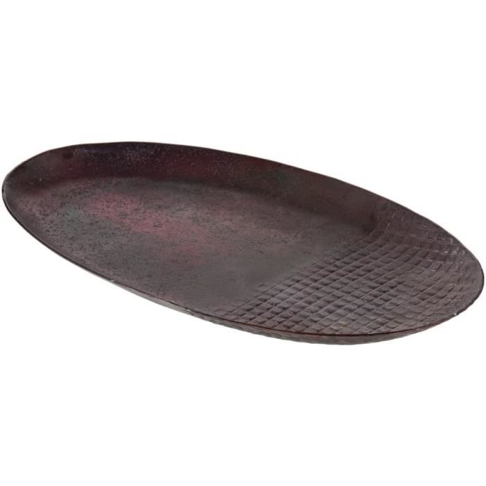 Plat Ovale Ancien En Aluminium - Longueur 30 Cm - Vintage - Fabrication Française