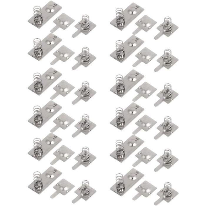 Lot De 24 Plaques à Ressort De Contact Pour Piles AA - 14mm X 12mm - Neuf Uxcell