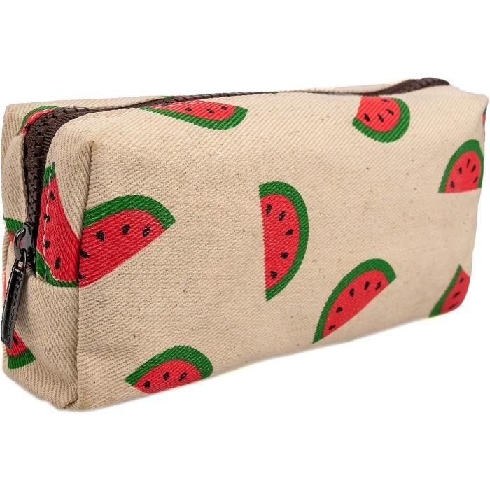 Lot 18 Trousse En Toile Vierge 21x13 Cm - À Personnaliser (Peinture, Broderie, Vinyle) - Fermeture Éclair Solide, Lavable, Beige
