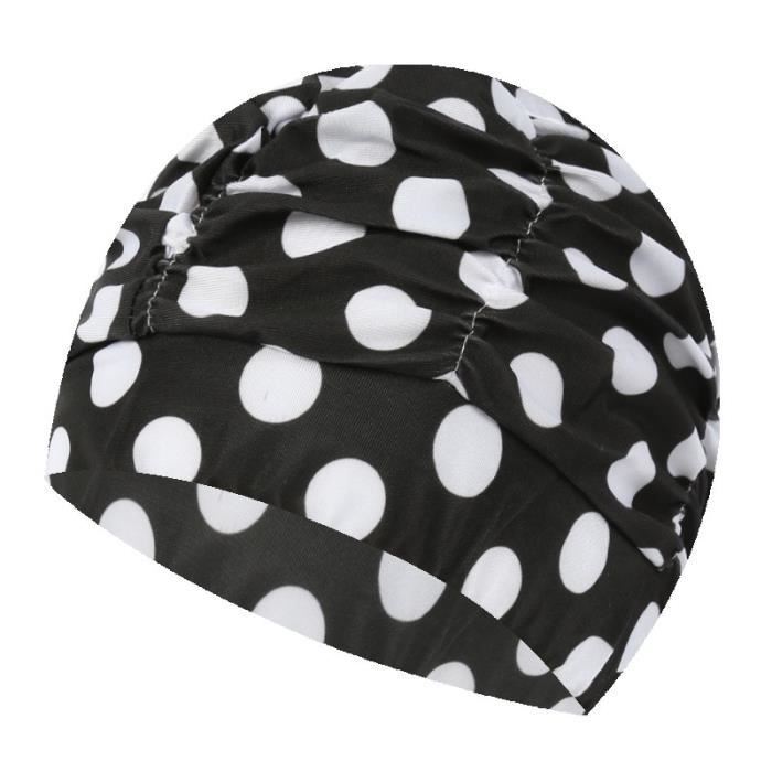 Bonnet de bain turban pour femme, Rétro Bonnet de, Bonnet de bain élastique, Bonnet de natation pour cheveux longs et courts, bain turban pour salon, sauna, natation