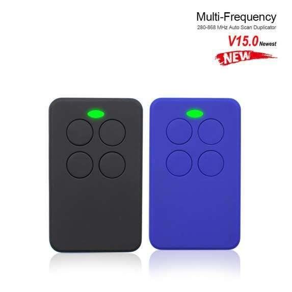 Télécommande Universelle Clonage Porte Garage 280-868MHz 4 Touches - Copie Portail Électrique Bleu