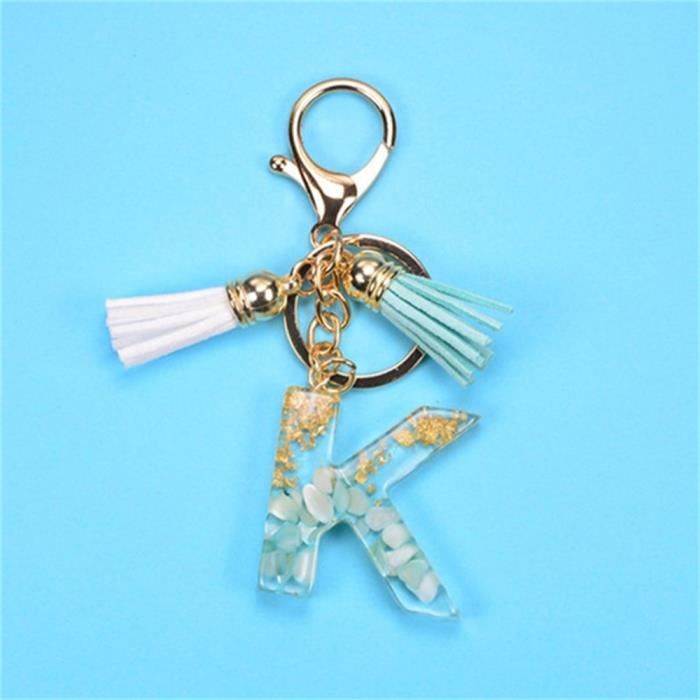 Quicksand Sequin 26 Lettre Porte-clés Mode Papillon Pendentif Clé De Voiture Accessoires Porte-clés Femme Cadeau Sac Décoration Porte-clés