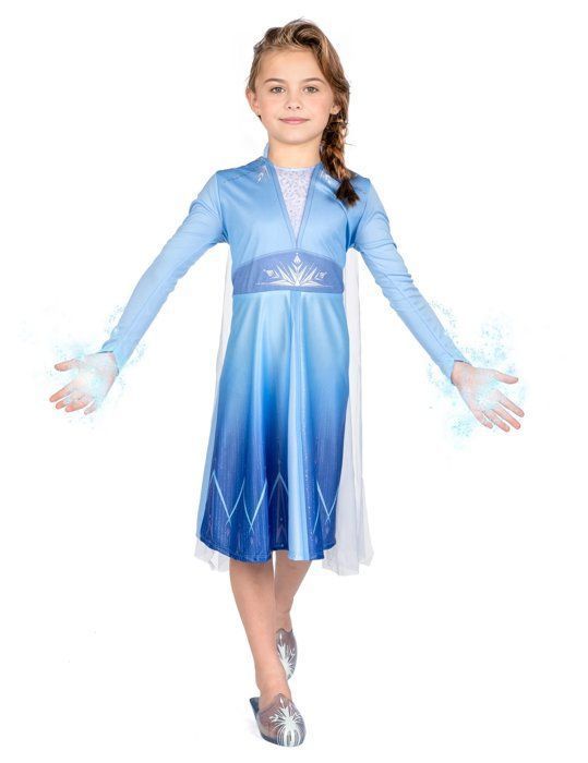 Jolie Robe Elsa Avec Traîne Blanche enfant 2 à 10 ans Déguisement La Reine  Des Neiges, Tenue Princesse , Fête , Anniversaire, Envoie Immédiat