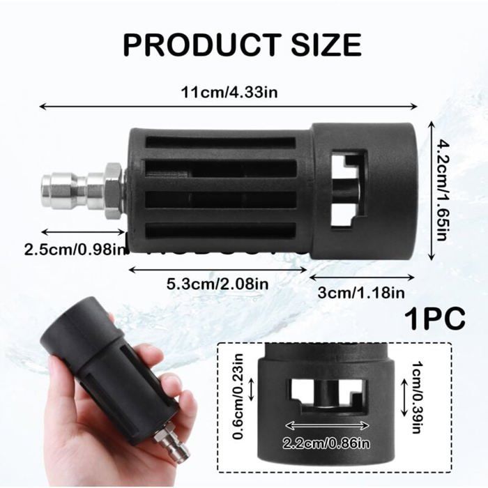 vhbw Adaptateur baïonnette A vers filetage M22 compatible avec Kärcher K2, K3, K4, K5, K6, K7 vhbw Adaptateur baïonnette A vers filetage M22 compatible avec Kärcher K2, K3, K4, K5, K6, K7