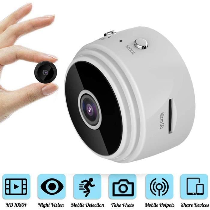 Mini caméra Espion Surveillance Sécurité Intérieur Vision HD 1080P WIFI