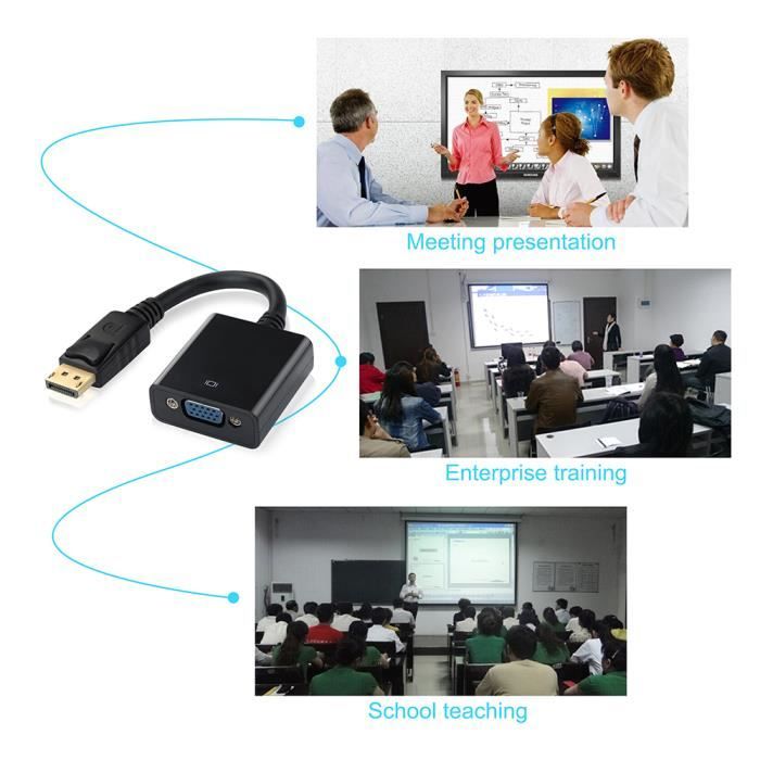 Adaptateur DisplayPort Vers VGA Startech DP2VGA Noir