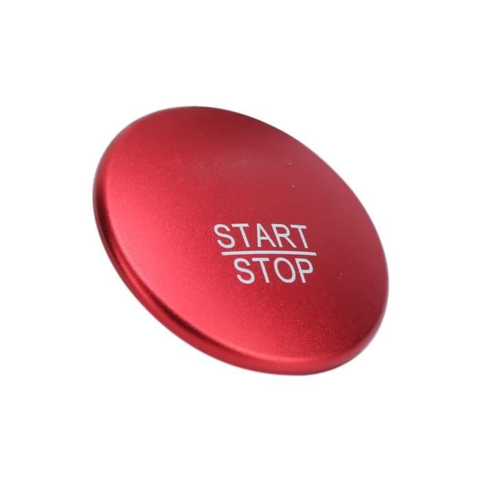 Duokon couvercle du bouton de démarrage du moteur de voiture Remplacement  rouge du couvercle du bouton d'arrêt du démarrage du
