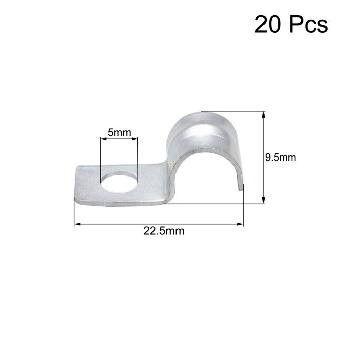 Cyclingcolors – Lot de 4 colliers de serrage métallique 30mm – Insert caoutchouc pour fixation tube – Entraxe 30mm – Pour câbles et conduits
