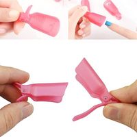 Guangcailun 5pcs Plastique Pied Toe Dissolvants Nail Art Faire Tremper Bouchon Unguéal Plastique Off Cap Clip Gel UV Polish Remover Wrap Ensembles D'outils