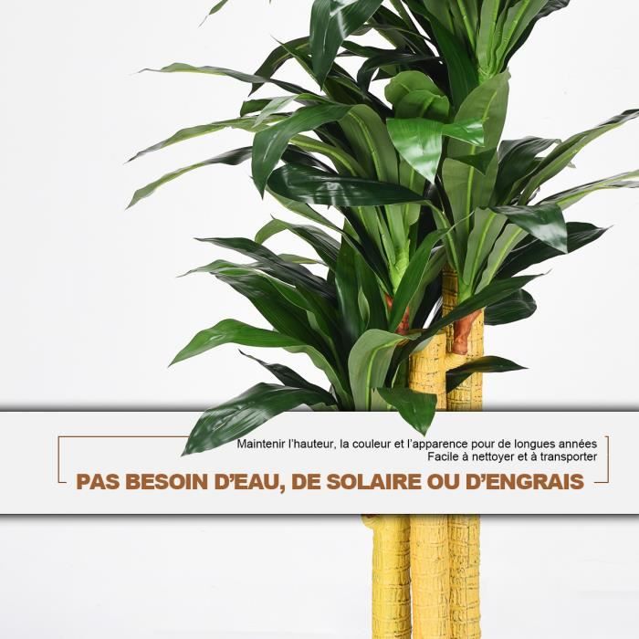 DIFFUSION 602663 Plante artificiel dragonnier de Madagascar – H.170 cm
