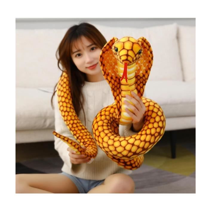 170cm Cobra Figure Python Peluche Jouet Doux Animal Rembourré Serpent ...