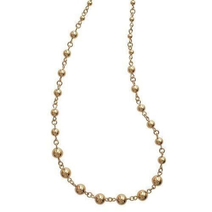 Collier Maille Art Nouveau 1930 – Plaqué Or 18k – Style Boule Simple