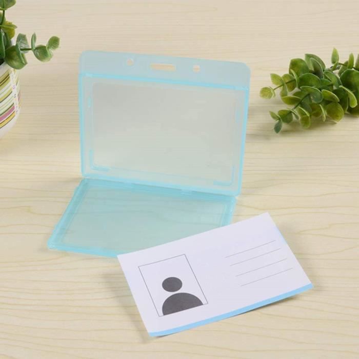 6 Pièces A6 Porte Carte Svec Cordon, Transparent Porte-Badge