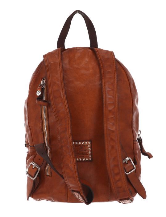 S‼️ Cognac Sac A Dos Cuir Marron Femme CAMPOMAGGI Sac à Dos Marron En