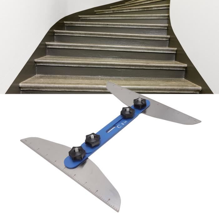 Jauge/Gabarit Réglable Pour Marches D'Escalier - Inox | Réglable De 11,4 à 60,7 Pouces - Neuf Comme Neuf