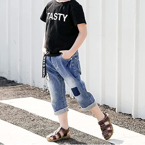 Sandales de plage pour garçon en cuir bout fermé BININBOX