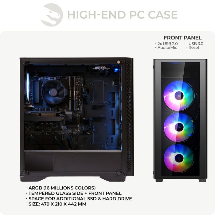 PC Gaming, AMD Ryzen 7, RTX 2070 Super, 250Go2