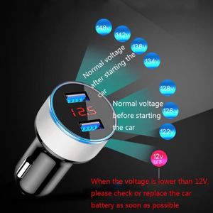 Chargeur Allume-cigare Double USB Avec Support Téléphone – 2 Ports 1A, Installation Facile, Compatible 12–24V