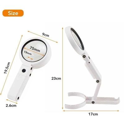 Lot De 2 Mini Loupes 10x - Loupes Pliantes De Poche En Verre Pour Lecture Et Petits Travaux - 3
